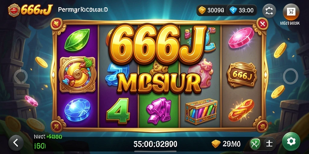 Tampilan gameplay Slot yang menarik dan penuh warna di 666J.