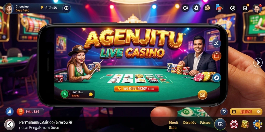 Tampilan menarik dari permainan Live Casino AGENJITU yang mendebarkan.