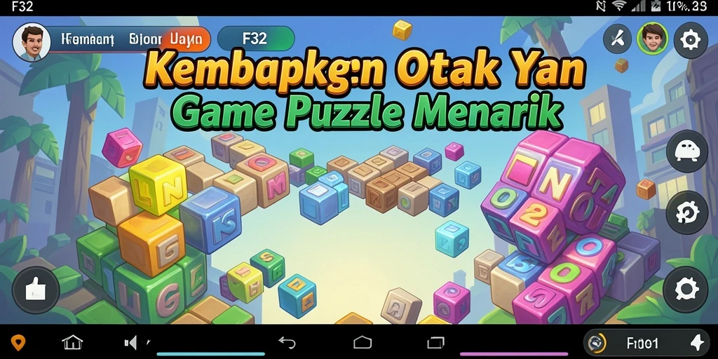 Tampilan gameplay F32 yang menarik dan menantang puzzle.