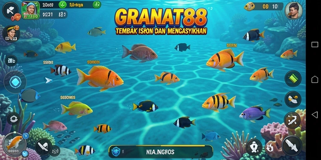 Tangkapan layar gameplay Tembak Ikan yang seru di GRANAT88.