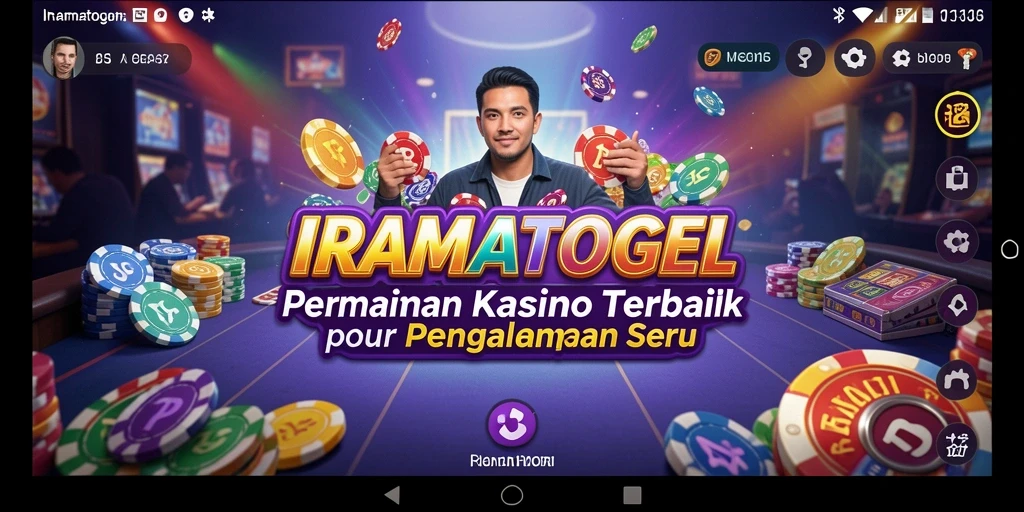Tampilan HUD IRAMATOGEL saat bermain game Kasino yang menarik.