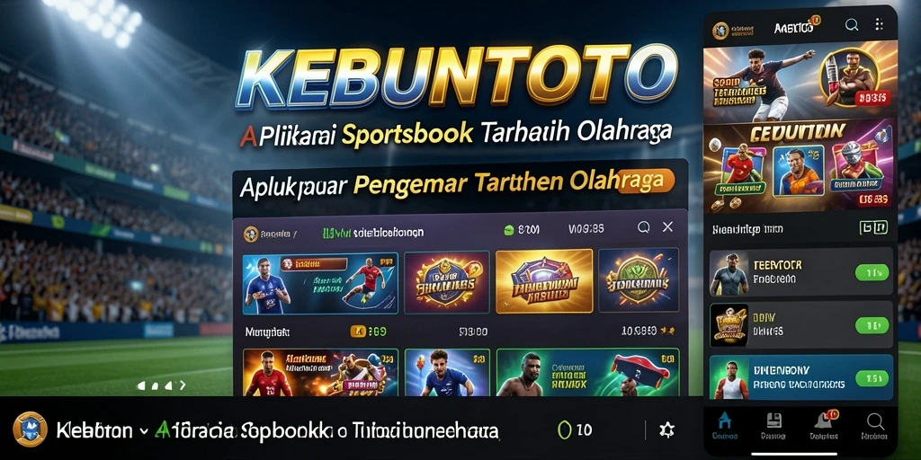 Tampilan utama KEBUNTOTO menampilkan berbagai opsi taruhan olahraga.