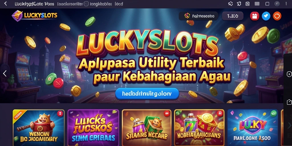 Tampilan permainan aplikasi Utility LUCKYSLOTS yang menarik dan fungsional.