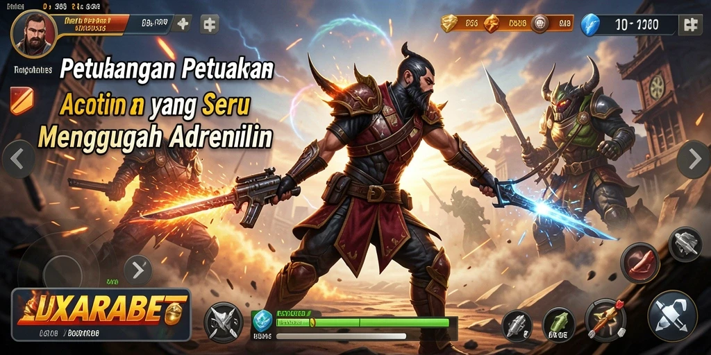 Screenshot utama LUXARABET menunjukkan serunya gameplay Action yang mendebarkan.