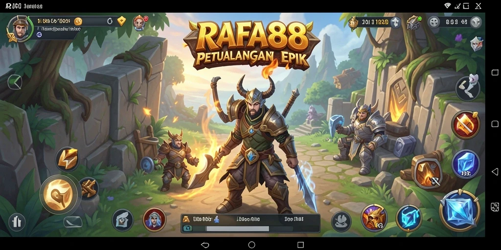 Screenshot menampilkan aksi seru dalam game RPG RAFA88.