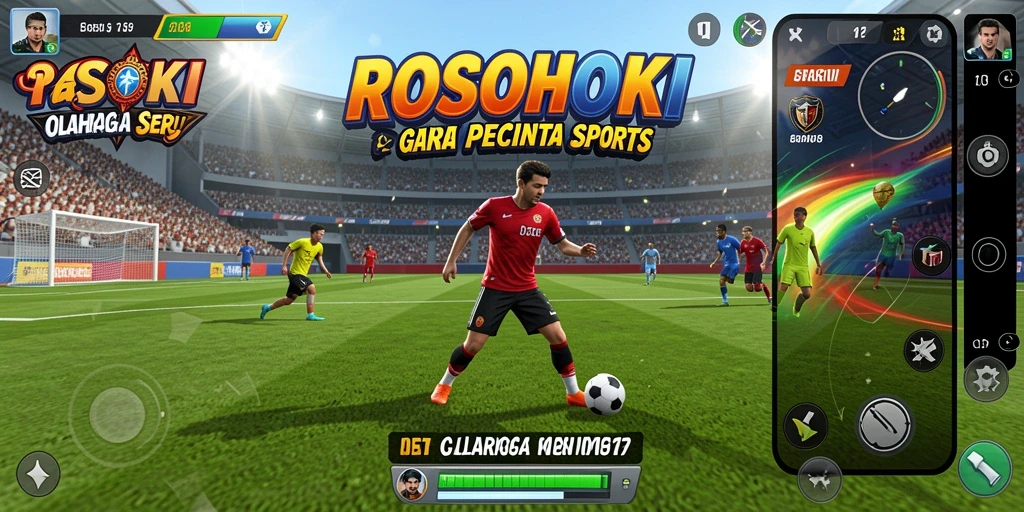Tampilan gameplay ROSOHOKI yang seru dalam pertandingan olahraga.