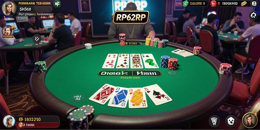 Tampilan screenshot RP62RP menunjukkan gameplay poker yang seru dan interaktif.