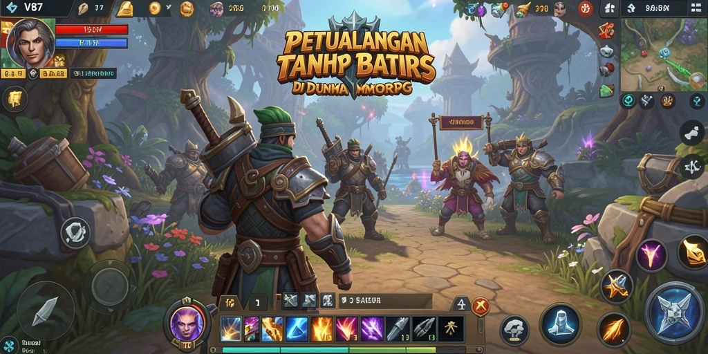 Menampilkan pertarungan epik dalam dunia MMORPG V87.